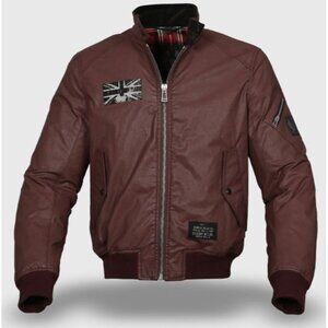 Belstaff Men's Ashburham Rectory Red 100% CO Bomber Jacket Fall 2018, Size 48
